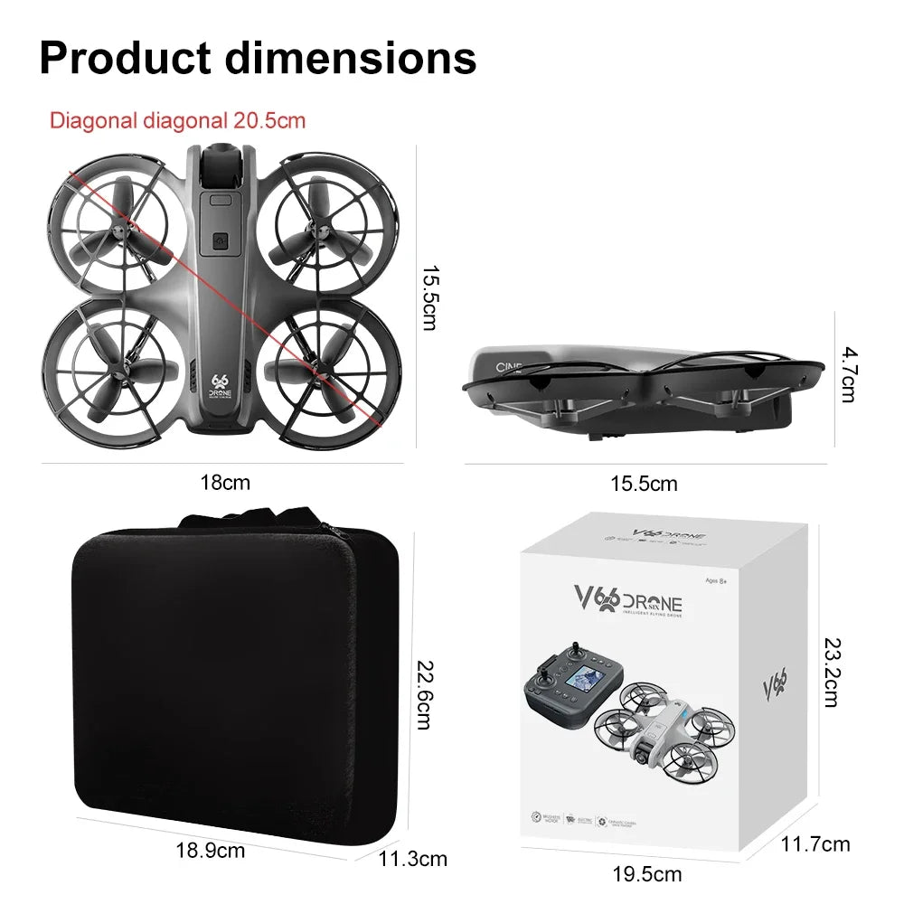 Xiaomi Mijia Drone – MINI V666 Quadricottero con telecamera 4K/8K, WiFi 5G, evitamento ostacoli, motori brushless, mantenimento dell'altitudine, modalità senza testa, drone professionale RC