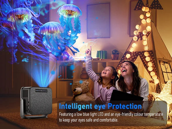 XIWBSY T08 Projector – 35,000 Lumens Daylight Projection, Android 12.0 Smart System, 8K Decode, Autofocus, 2025 Edition