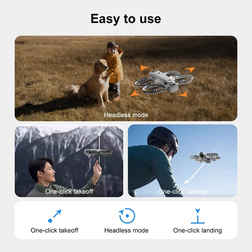 Xiaomi Mijia Drone – MINI V666 Quadricottero con telecamera 4K/8K, WiFi 5G, evitamento ostacoli, motori brushless, mantenimento dell'altitudine, modalità senza testa, drone professionale RC