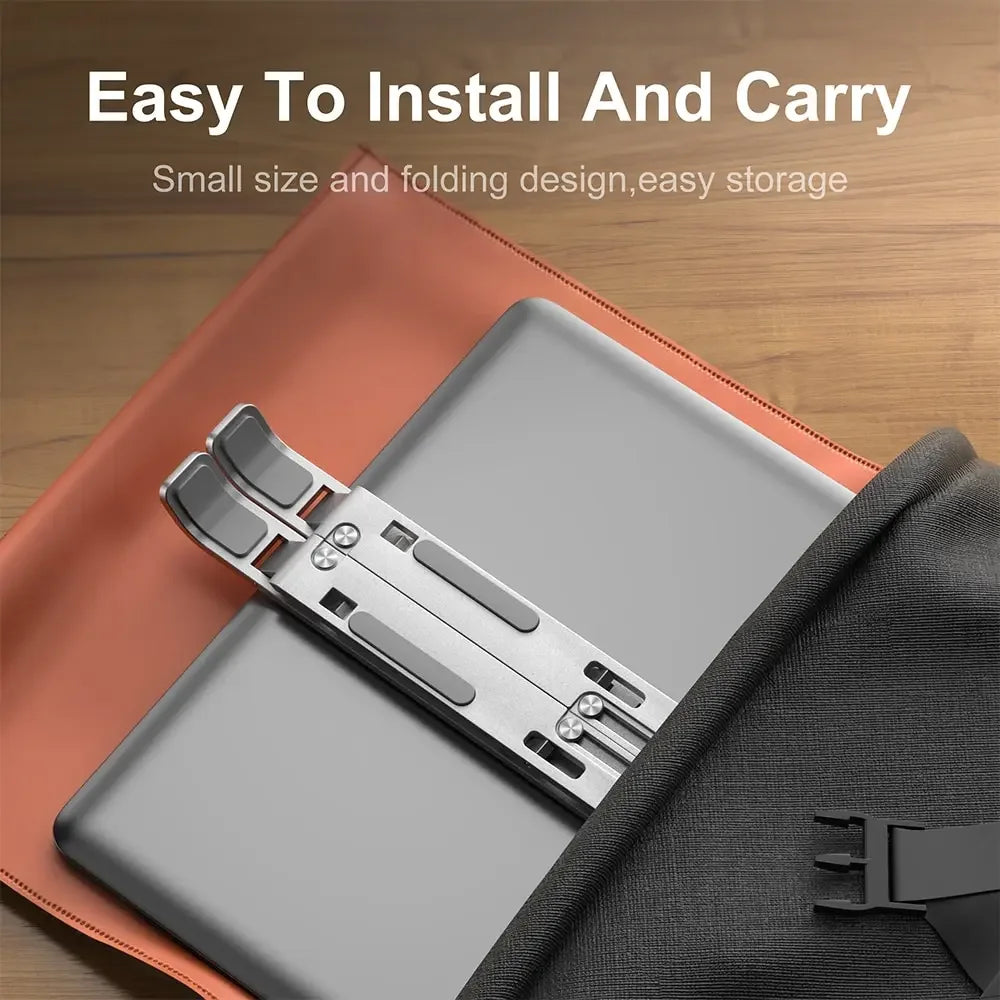 Supporto portatile in alluminio per laptop - Supporto pieghevole per notebook per MacBook, PC e altro