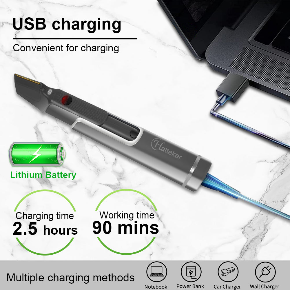 Tagliacapelli per il corpo - Rasoio USB retrattile e strumento di toelettatura portatile per uomo