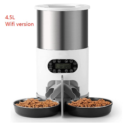 Smart Pet Feeder – Distributore automatico di cibo per cani e gatti con controllo tramite app, registrazione vocale, funzione di temporizzazione e ciotola in acciaio inossidabile