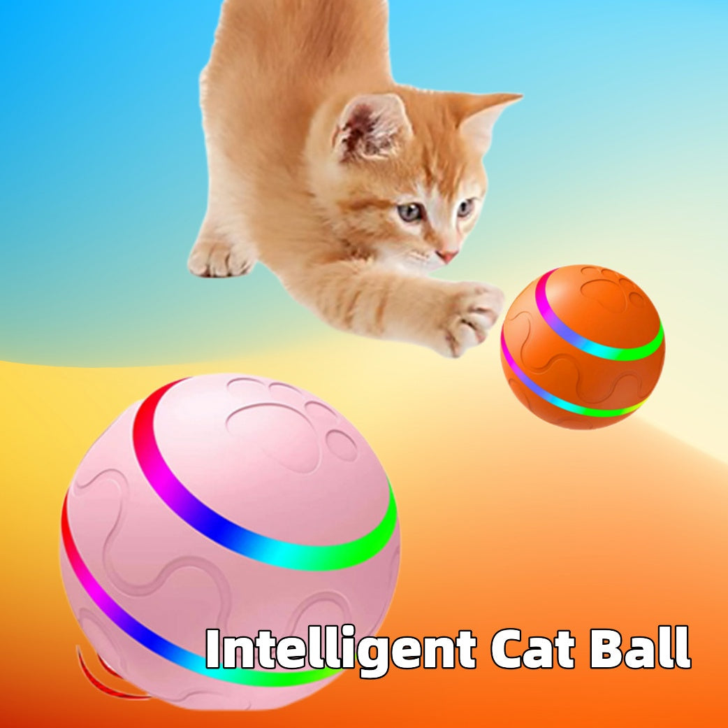 Palla interattiva per animali domestici – Giocattolo intelligente ricaricabile tramite USB con autorotazione per gatti e cani, movimento automatico e rilevamento del movimento