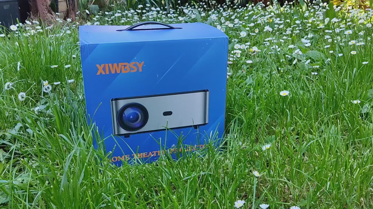 XIWBSY T08 Projector – 35,000 Lumens Daylight Projection, Android 12.0 Smart System, 8K Decode, Autofocus, 2025 Edition