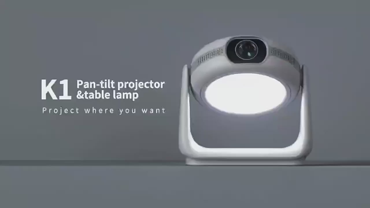 OEM Rotating Projector Mini Smart Android 11 Home Cinema, 230 ANSI Lumens, 1080P Portable 4K Rechargeable Projector