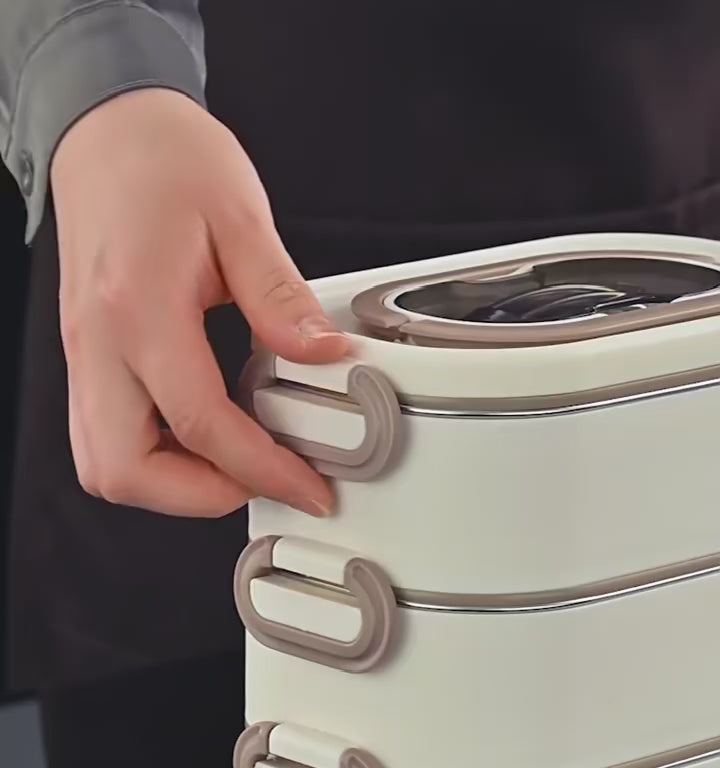 Bento Box Termico - Contenitore per il Pranzo in Acciaio Inox 304 a Doppio Strato da 1500 ml con Borsa Isolante, Conservazione degli Alimenti a Tenuta Stagna per Adulti e Studenti