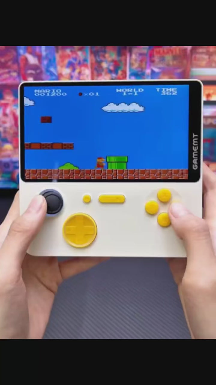 Console portatile E5 - Console per videogiochi con power bank da 6000 mAh, schermo IPS da 5 pollici, 22 W, console per videogiochi arcade classica con macchina per giochi retrò
