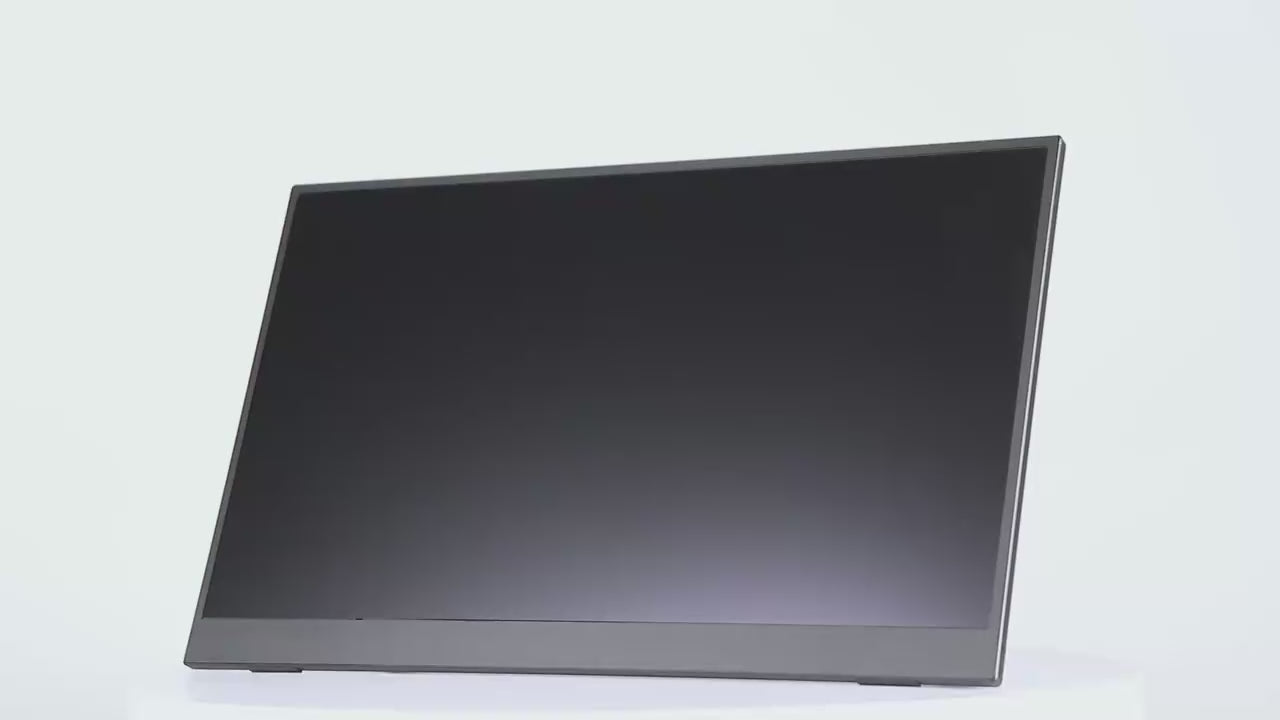 SIBOLAN Monitor touchscreen portatile 15.6 pollici FHD IPS con doppio collegamento USB e supporto integrato per laptop e PC