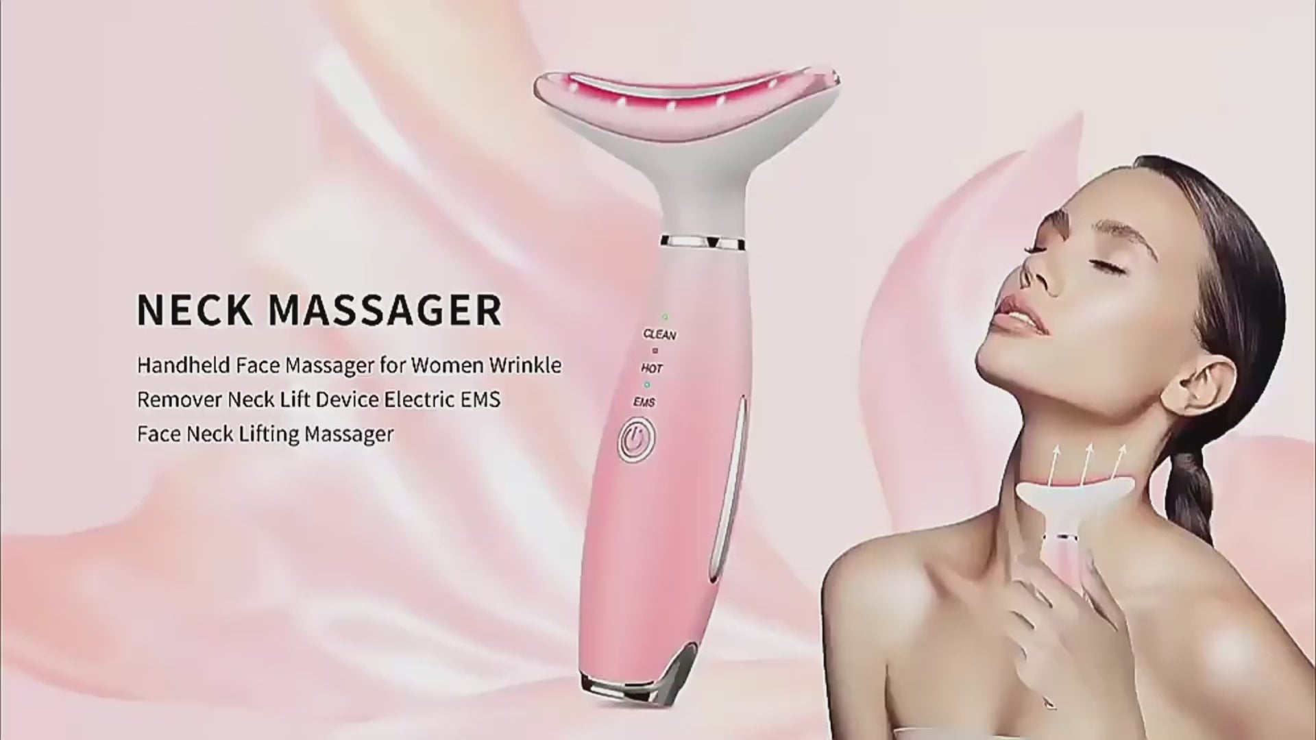 Massaggiatore 3-in-1 per Collo e Viso con Terapia a Luce LED - Ringiovanimento della Pelle, Rassodamento e Lifting